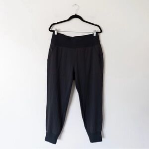 Athleta Venice Mid-Rise Black Joggers Performance Women's Size Large